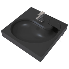 Раковина для ванной над стиральной машиной Uperwood Comforty (60x60 см, черная матовая)