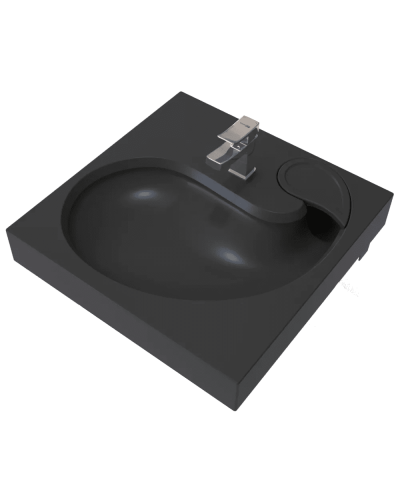 Раковина для ванной над стиральной машиной Uperwood Comforty (60x60 см, черная матовая)