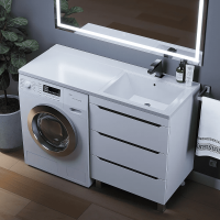 Раковина над стиральной машиной Uperwood Cosmos (120 см, правая)