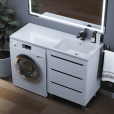 Раковина над стиральной машиной Uperwood Cosmos (120 см, правая)