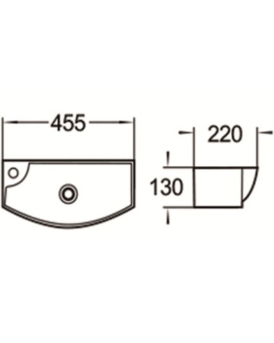 Раковина SantiLine SL-2013RMB 46 Черная матовая