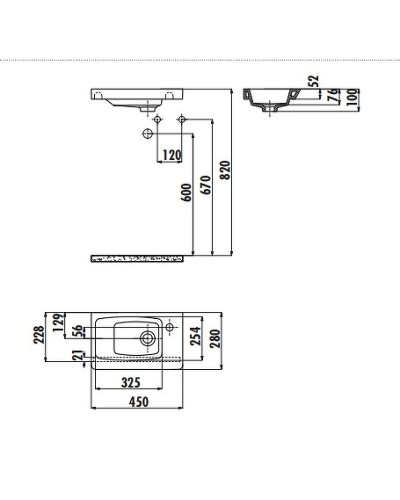 Раковина Creavit Memory 45 MY045-00CB00E-0000 Белая