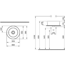 Раковина-чаша Bocchi Vessel 40 1174-061-0125 Белый глянец