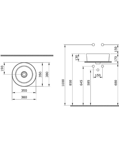 Раковина-чаша Bocchi Vessel 40 1174-061-0125 Белый глянец