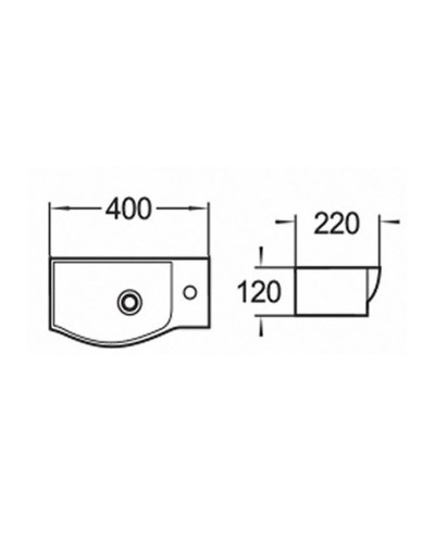 Раковина Comforty 40 L 7947AL 00004150352 Белая