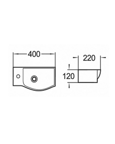 Раковина Comforty 40 R 7947AR 00004150353 Белая