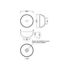 Раковина-чаша Hatria Happy Hour 25 Y5A501 Белая