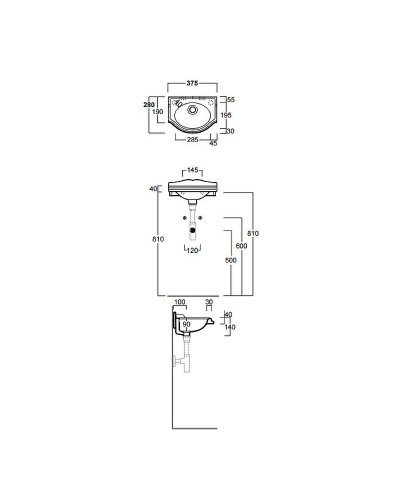 Раковина Simas Arcade 37 AR035bix1dx Белая