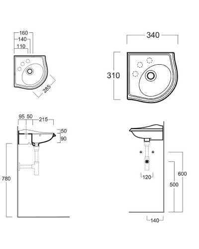 Раковина Simas Arcade 34 AR036bix1 Белая