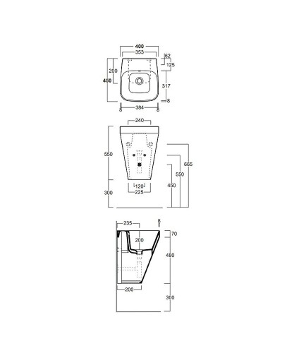 Раковина Simas Baden Baden 40 BB13bix1 Белая