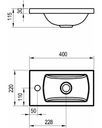 Раковина Ravak Classic II 40 XJX01140004 Белая
