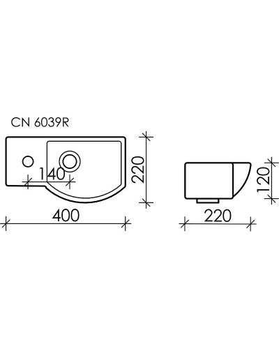 Раковина Ceramica Nova Element 40 R CN6039R Белая