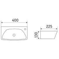 Раковина CeramaLux 40 78578L Белая глянцевая