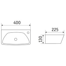 Раковина CeramaLux 40 78578L Белая глянцевая