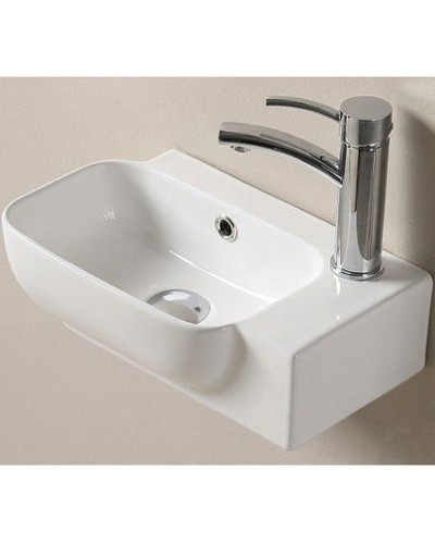 Раковина CeramaLux 40 78580L Белая глянцевая