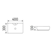Раковина CeramaLux 40 7292 Белая глянцевая