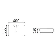 Раковина CeramaLux 40 7292 Белая глянцевая