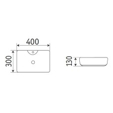 Раковина CeramaLux 40 7292 Белая глянцевая