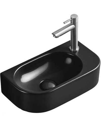 Раковина CeramaLux 40 78204LB Черная глянцевая