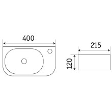 Раковина CeramaLux 40 78204LB Черная глянцевая