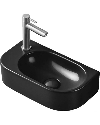 Раковина CeramaLux 40 78204RB Черная глянцевая