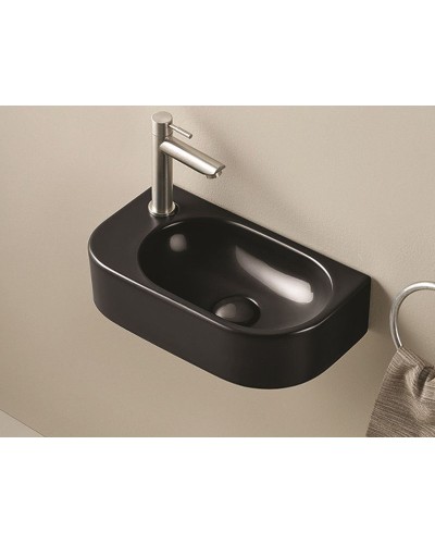 Раковина CeramaLux 40 78204RB Черная глянцевая