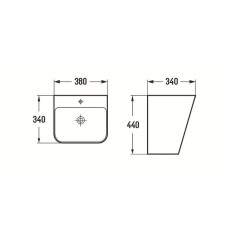 Раковина CeramaLux 38 500Q Белая глянцевая