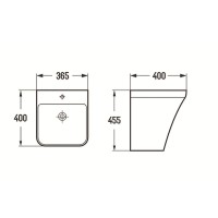 Раковина CeramaLux 36 500PMB Черная матовая