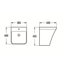 Раковина CeramaLux 36 500PMB Черная матовая