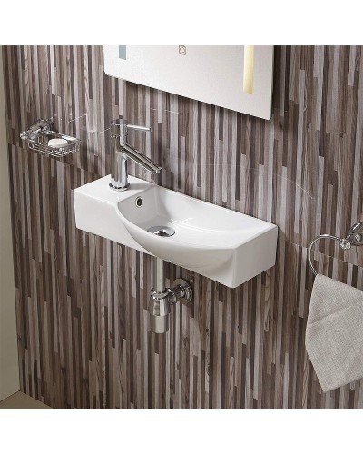 Раковина WeltWasser Aisbach 7945 GL-WT L 45 10000008690 Белая глянцевая