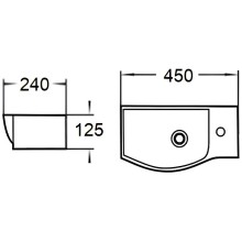 Раковина WeltWasser Aisbach 7945 GL-WT R 45 10000008691 Белая глянцевая