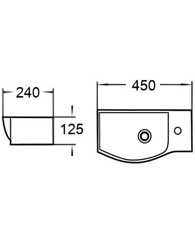 Раковина WeltWasser Aisbach 7945 GL-WT R 45 10000008691 Белая глянцевая