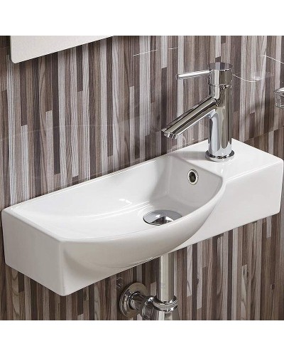 Раковина WeltWasser Aisbach 7945 GL-WT R 45 10000008691 Белая глянцевая