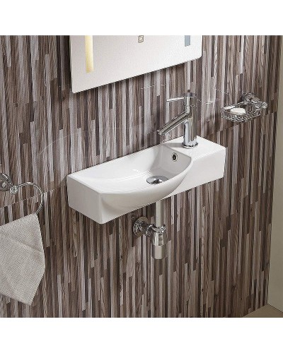 Раковина WeltWasser Aisbach 7945 GL-WT R 45 10000008691 Белая глянцевая