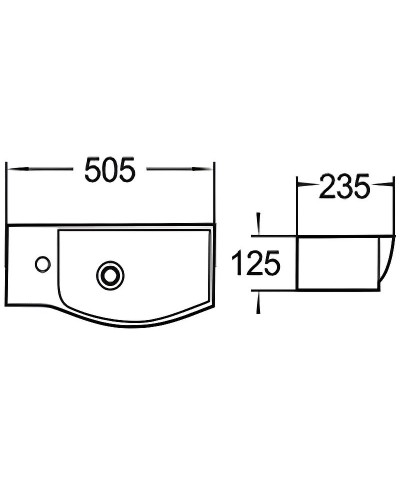 Раковина WeltWasser Aisbach 7950 GL-WT L 50 10000008692 Белая глянцевая