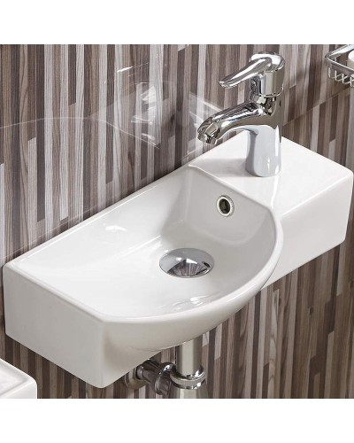 Раковина WeltWasser Aisbach 7950 GL-WT R 50 10000008693 Белая глянцевая