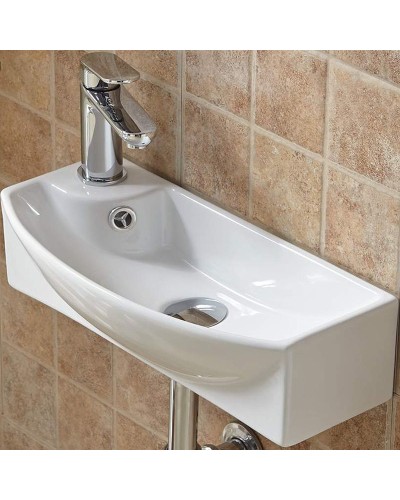 Раковина WeltWasser Aisbach 7946 GL-WT L 45 10000008694 Белая глянцевая