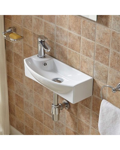 Раковина WeltWasser Aisbach 7946 GL-WT L 45 10000008694 Белая глянцевая