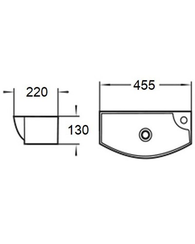 Раковина WeltWasser Aisbach 7946 GL-WT R 45 10000008695 Белая глянцевая