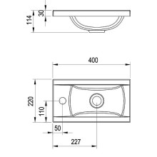 Раковина Ravak Classic 40 XJD01140000 Белая