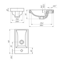 Раковина Cersanit Como 40 S-UM-COM40/1-w подвесная Белая