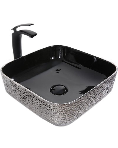 Раковина-чаша Mira 39 MR-3939BS Черная Серебро