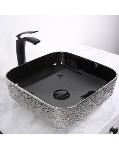 Раковина-чаша Mira 39 MR-3939BS Черная Серебро