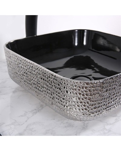 Раковина-чаша Mira 39 MR-3939BS Черная Серебро