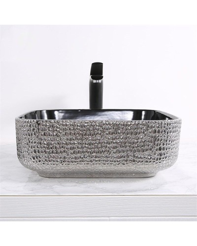 Раковина-чаша Mira 39 MR-3939BS Черная Серебро