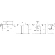 Раковина 100 см Jacob Delafon Reve E4801-00
