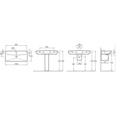 Раковина 100 см Jacob Delafon Reve E4801-00