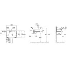 Раковина 60x40 см Jacob Delafon Stillness E1300-00