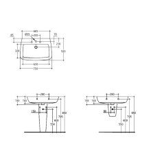 Раковина 75 см Ideal Standard Ventuno T043401