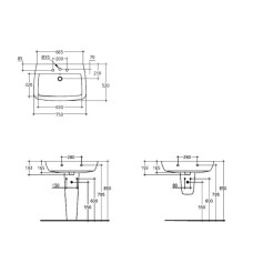 Раковина 75 см Ideal Standard Ventuno T043401
